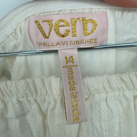 VERB by PALLAVI SINGHEE ANTHROPOLOGIE STRAPLESS APPLIQUED MAXI DRESS NWT SIZE 14 - Picture 6 of 10